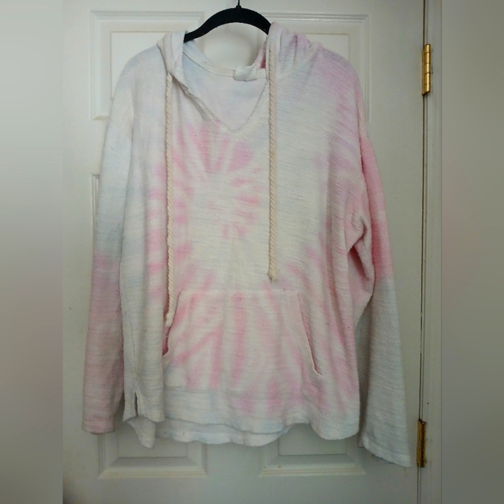 Pre-Loved Terry Cotton Feel Women's Tie Dye Hoodie. SZ XL.